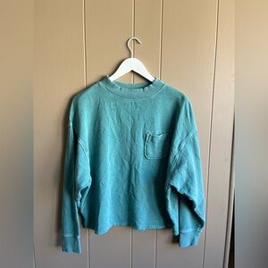 Old Navy Teal Slightly Cropped Sweatshirt